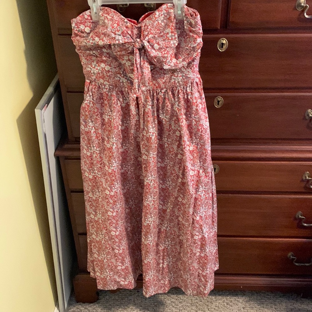 J. Crew Strapless Floral Liberty Print Dress